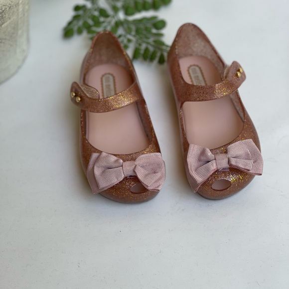 Mini Melissa 🌸toddler 8 rose gold glittery - Picture 6 of 7